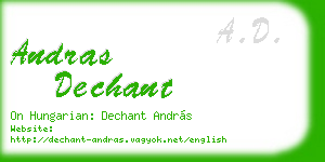andras dechant business card